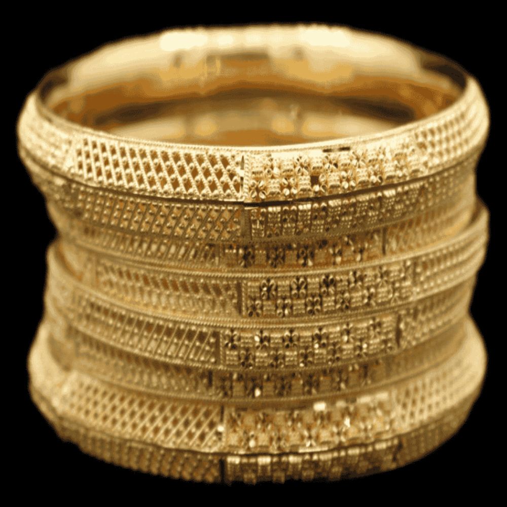22K Gold Bangle Set (XS)